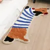 Tapete fofo de tufo para cabeceira de quarto de cachorro de skate, tapete de chão absorvente, carpete flocado para quarto de criança, manta para sala de estar