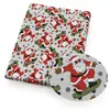 Tela de algodón poliéster fina con estampado de patrón de serie navideña o tela impermeable o lona de poliéster tela para bolsa de patchwork hecha a mano DIY mantel camisa falda de pijama
