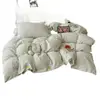 Novo Conjunto de Quatro Peças Jacquard Tecido Colorido Lavado Botão Colorido Listrado Estilo MUJI de Alto Peso Série Stripe Energético