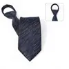 Corbata de Nuevo Estilo para Hombre de 8 cm Fácil de Usar, Corbata Perezosa de Rayas Rojas de Alta Gama, Diseño Personalizado Disponible, No Necesita Atar
