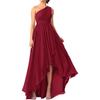 Vestido de Noite Transfronteiriço da Amazon para Mulheres, Novo Estilo, Elegante Ombro Único, Pequena Cauda, Banquete de Socialite, Festa de Aniversário, Vestido para o Dia a Dia