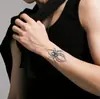 Pegatinas de tatuaje de telaraña, fórmula de jugo de hierbas, larga duración, impermeables, diseño oscuro, feroz e imponente, adecuadas para hombres y mujeres, para brazos y piernas
