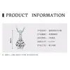 Collar de flor de moissanita alienígena pequeño fresco alto sentido plata de ley s925 colgante de flor de cinco flores comercio exterior nuevo