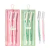 Set de 3 piezas de rastrillos plegables para cejas LMLTOP, herramientas de belleza, cuchillas para dar forma a las cejas, colección de rastrillos para cejas para mujer A0369