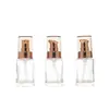 Color Personalizable 30ml Base de Maquillaje Líquida Cosmético Loción Protectora Cabezal de Bomba Botella de Vidrio Perfume Cabezal de Spray Intercambiable