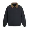 Jaqueta Caça Detroit Yidao Vintage 2026 Primavera Nova Japonesa Retrô Color Block Gola Lapela Corte Solto Versátil para Homens