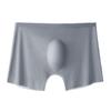 Cuecas Masculinas de Seda Gelo 3D Boxer Briefs Masculinas Sem Costura Personalidade Moderna Ultrafinas Transparentes Respiráveis Cuecas Boxer Masculinas Atacado
