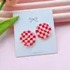 Estilo Novo Primavera e Verão Xadrez Transparente Estampado Botões Acessórios Botões DIY para Roupas Tamancos Acessórios Decorativos para Capa de Celular