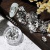 Accesorios para uñas Venta caliente japonesa Papel de hoja de oro Fragmentos de papel de aluminio Oro champán Fragmentos de vidrio Decoración de uñas