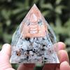 Nueva pirámide de grava de cristal de Amazon, adornos artesanales de resina con pegamento de gota de cristal.