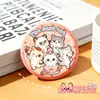 Insignia de gato linda de dibujos animados hojalata decoración de mochila de estudiante broche redondo pin de solapa para ropa