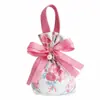 Bolsa de Dulces con Lazo Floral Plegado Shangmit, Bolsa de Dulces sin Plegar, Bolsa de Regalo de Boda 1