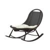 Estilo Nórdico Celebridad de Internet Silla Mecedora para Adultos Sillón Silla Perezosa Silla Individual Silla de Exterior de Mimbre Silla Mecedora de Mimbre Silla de Ocio