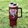 Nueva Botella de Agua Elegante de Acero Inoxidable 304 con Diseño de Tigre, Vaso Térmico con Asa, Vaso para Coche de 40 oz
