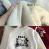 Sudadera de otoño e invierno para niños y bebés, con forro polar, gruesa, diseño de Mickey Mouse de dibujos animados, unisex, lana de alpaca, cuello redondo, sin capucha, top grueso de polar
