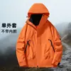 Chaqueta Exterior Estilo Camello de Marca Grande, Abrigo de Trabajo Unisex Tres en Uno, Cortavientos e Impermeable, Nueva Ropa de Montañismo Otoño e Invierno