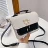 Diy mão-tecido saco de material caseiro saco feito à mão um ombro crossbody bolsa das mulheres cor da moda combinando saco quadrado pequeno primavera