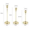Estilo europeu pequeno chifre castiçal vela jantar decoração dourado castiçal de ferro galvanoplastia metal artesanato ornamentos