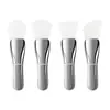 Cepillo Portátil para Mascarilla Facial de Doble Cabeza con Cuchara, Cepillo Multifuncional de Silicona con Cerdas Suaves para Aplicar Mascarilla de Barro Limpiadora, Spa y Salón de Belleza