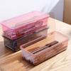 Caja de palillos con tapa para el hogar, de escritorio, con drenaje, a prueba de polvo, de plástico transparente, para guardar palillos, cuchara, cuchillo, tenedor, vajilla