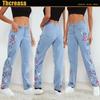 Pantalones vaqueros anchos de pierna ancha para mujer, vaqueros rectos con bordados intensos, oferta especial de Amazon