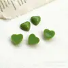 Pendientes de resina con forma de corazón de melocotón, color retro, con forma de media pastilla, para hacer tú mismo, venta al por mayor