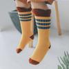 Z051 Calcetines Infantiles al por Mayor Primavera y Verano de Moda Calcetines de Caña Media con Capullo de Flor de Doble Aguja Calcetines de Algodón a la Moda para Niños y Niñas