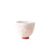 Caneca de Chá Doméstica Rosa Pintada à Mão Flor de Pessegueiro Conjunto de Chá Kung Fu Boca de Flor Caneca de Degustação Copo Individual Pessoal Copo do Mestre