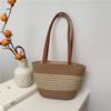 Bolsa de Paja Tejida para Vacaciones de Verano para Mujer, Nuevo Modelo 2026 Moda Bolso Cubo para el Trabajo, Bolso de Hombro Único, Moderno