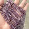 Tiras de Cristal de Titanio Morado Fantasma Morado Natural Accesorios para Pulsera Trenzada de Cuentas de Cristal Hecha a Mano DIY Accesorios para Pulsera y Collar Joyería