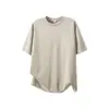 Ropa para Hombre Fengshe / Camiseta de Verano Fina Simple de Manga Corta para Hombre, Corte Holgado, Cuello Redondo, Sensación Fresca de Seda de Hielo, Versátil Top de Media Manga