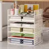 Organizador de archivos para debajo del escritorio, estante multicapa para almacenamiento de archivos y documentos tamaño A4, organizador de escritorio para clasificar y ordenar