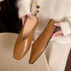 Talla Grande Lazy One-Shed Baotou Medias Zapatillas para Mujer Ropa de Exterior Primavera y Verano Estilo Coreano Nicho Trasero Vacío Mueller Medias Zapatillas Mujer
