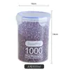 Jarra de plástico transparente selada, jarra de leite em pó, jarra de alimentos, caixa de armazenamento de grãos de cozinha, jarra de armazenamento, atacado
