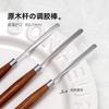 Bastão de cola para nail art de alta qualidade com cabo de madeira, ferramentas japonesas para nail art, pega cola, bastão para misturar cores de pintura, espátula ultrafina, pode ser dobrado