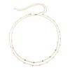 Corrente de cintura de corrente de metal geométrica de wafer de camada dupla sexy retrô transfronteiriça corrente de cintura moda de rua europeia e americana body chain de costura