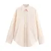 Comercio Exterior Transfronterizo de Amazon Ropa de Mujer Otoño 2025 Nuevo Simple Versátil Color Sólido Botones Bolsillo Adornado Camisa Top