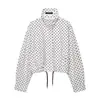 Comercio Exterior 2026 Primavera Nuevo Estilo Europeo y Americano para Mujer Lunares Casual Diseño Holgado Chaqueta Abrigo de Manga Larga