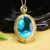 Ai Yu Xiaohongshu Transfronterizo Europeo y Americano Colgante de Cristal Imitación Topacio Collar de Cristal Dropshipping S4092613