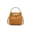 Bolso de Mano para Mujer Estilo Nuevo, Bolso Cruzado de Moda y Versátil, Lujo Ligero, Bolso Cubo de Piel Genuina de Gama Alta de Nicho