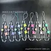 Cuentas Hechas a Mano Serie de Cuentas Cadena de Cuentas Coloridas Cuerda de Mano Corta Cuentas de Flores Pequeñas Cuerda Corta Multicolor Cordón para Carcasa de Teléfono Móvil