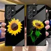 Funda Protectora Creativa A05 S24 Floral Colorida Cristal Templado Funda para Teléfono A54 Adecuada para S26 Samsung S25Ultra