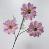 Flores Artificiales para Boda, Flores Falsas, Crisantemos de Verano de 3 Cabezas, Decoración de Escena de Boda, Arte Floral de Techo, Materiales para Arreglos Florales, Flores Decorativas