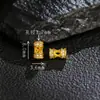 Plata S925 Chapada en Oro Diamante Incrustado Barril Hueco Cuentas Espaciadoras Accesorios DIY Moda Estilo Lujo Ligero Cuentas Espaciadoras Accesorios Versátiles