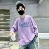 Camiseta de manga larga para niño 2026 nueva primavera y otoño de algodón puro, top casual versátil para niños mayores, camiseta de moda