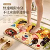 Alfombrillas de baño de felpa sintética con temática de animales de dibujos animados lindos, absorbentes y antideslizantes, perfectas para entradas de baño y como alfombras antideslizantes
