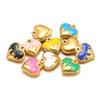 Colgante Corazón de Melocotón con Goteo de Aceite de Acero Inoxidable Nuevo Producto Transfronterizo Colgante de Collar Retro Americano Europeo Accesorios de Joyería DIY