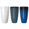 Vasos de Flores Plásticos Altos Personalizados, Vasos Redondos para Árvores, Vasos de Flores Grandes Translúcidos para Varanda, Escritório, Árvore da Felicidade, Ave-do-Paraíso