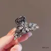 Presilha de Cabelo Flor com Strass Completo, Presilha Pinça para Franja e Cabelo Solto, Presilha Jacaré para Meio Preso, Acessório de Cabelo para Meio Preso, Disponível em Pequenos Lotes
