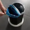 Cubo de basura de plástico creativo para clasificación de residuos secos y húmedos Cubo de plástico redondo a presión para el hogar una generación de artículos de uso diario